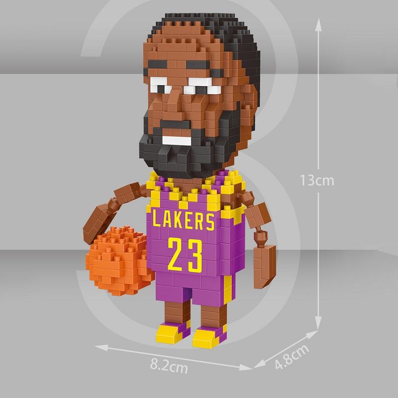 The New Basketball Idol 3D Model Building Block Basketball Player DIY Miniature Assembly Brick Movable Doll Model Children's Toy
