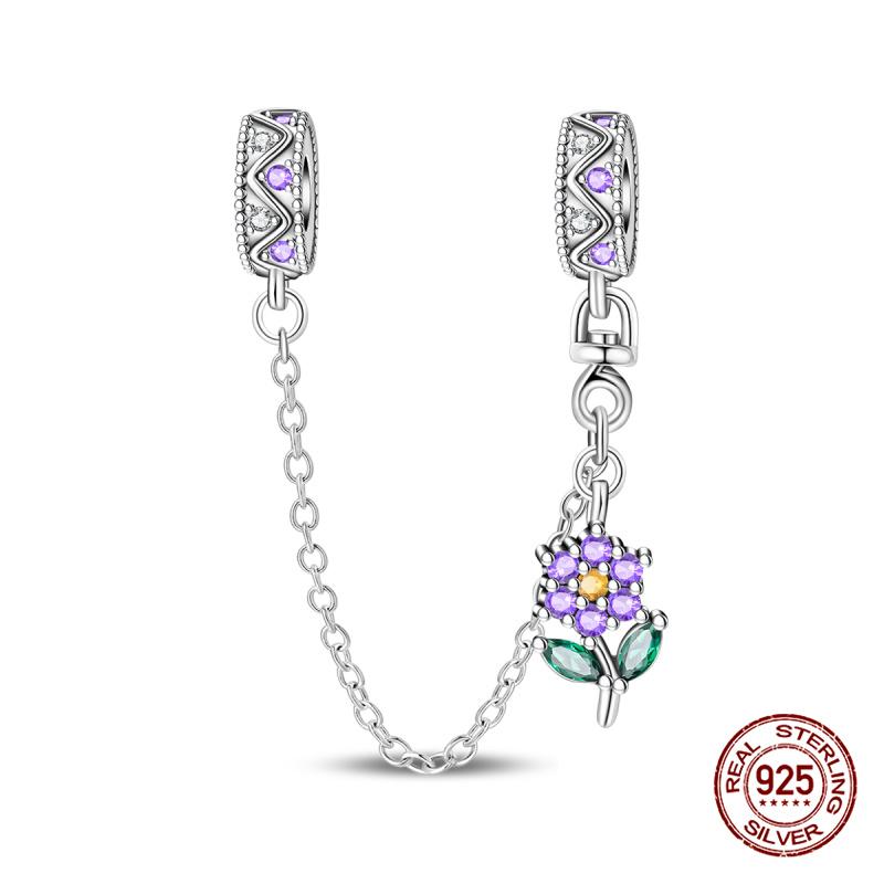 Original Charms Copper Hand Picking Star Safety Chain Charms Bead Fits 3Mm Original Bracelet Women Diy Jewelry Gift