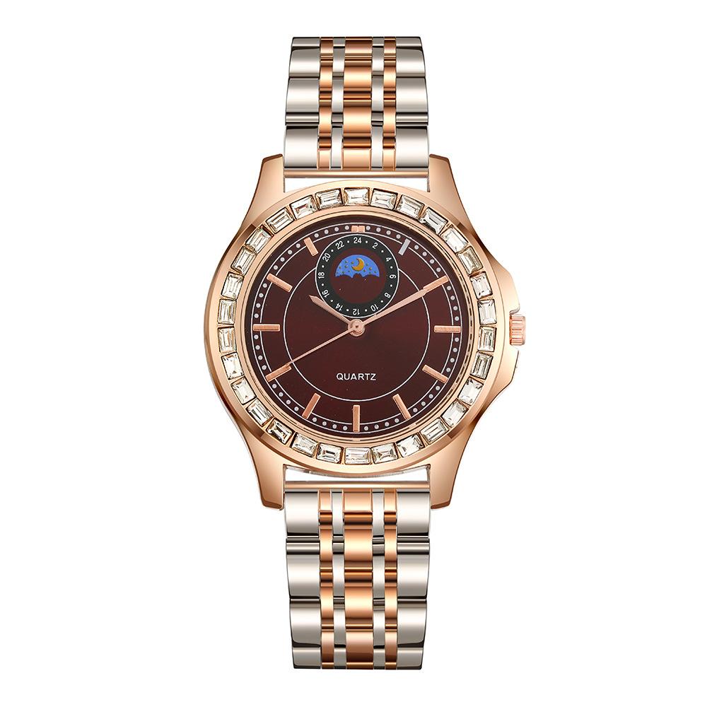 Diamond-Encrusted Women S Watch Round Watch Not Waterproof Women S Watch