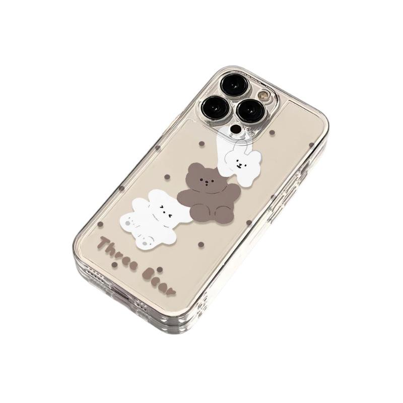 Polka Dot Rabbit Bear Case for Apple 17 Pro Max, 16, 15, 13, 12, 11
