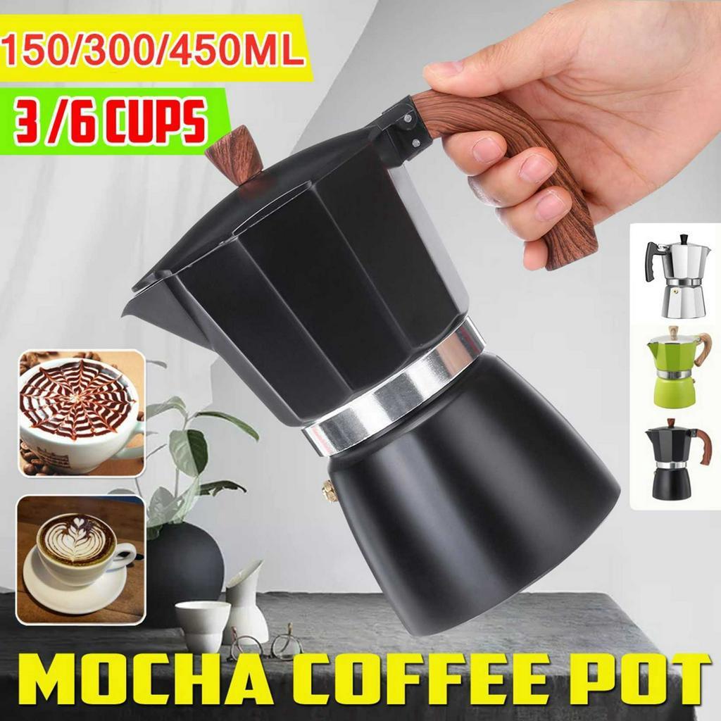 Kawiarka Moka Pot Aluminiowa Mocha Espresso Perkolator Garnek 3 filiżanki/6 filiżanek Kawiarka na kuchenkę Kawiarka