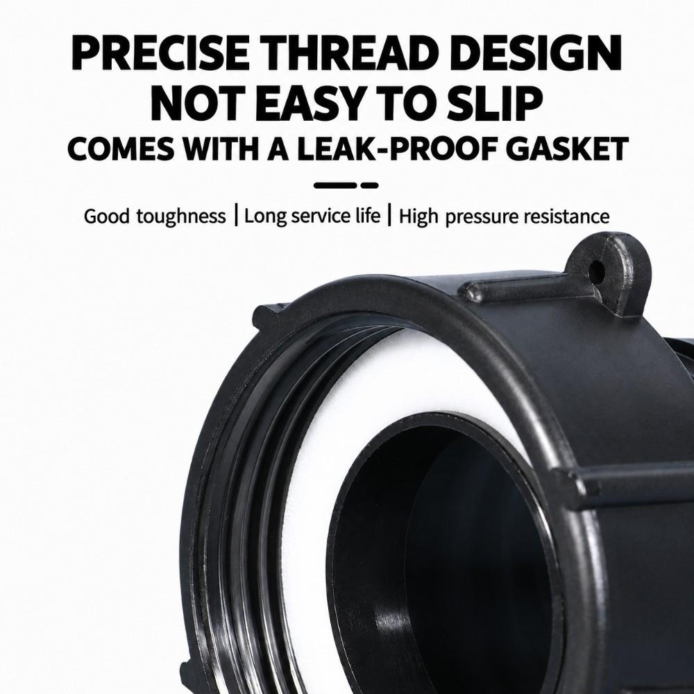 S60 Thread IBC Tank Adapter Black Barrel Connector New Tank Coupling  For IBC Water Tank