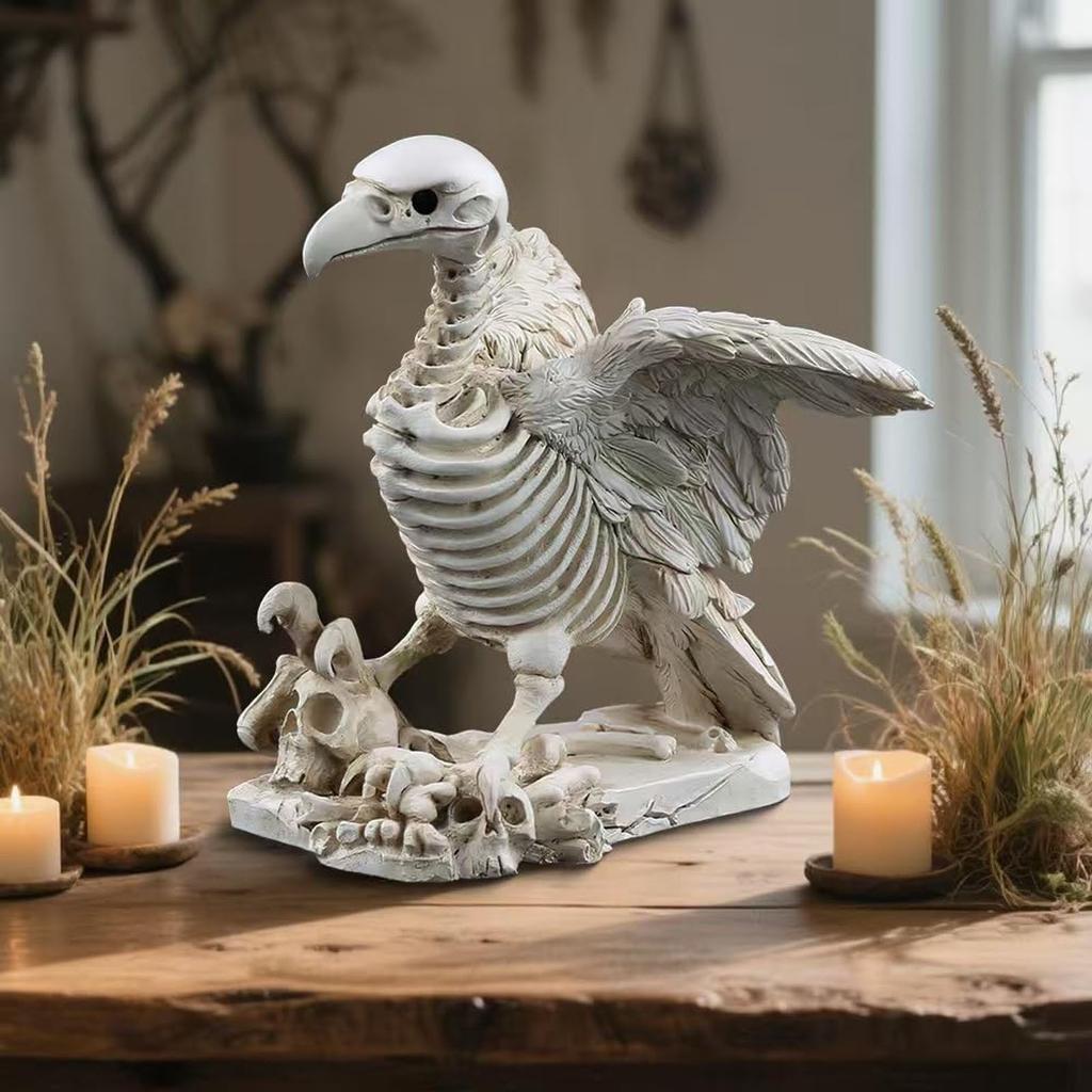 Skeleton Head Set Decoration Creative Resin Head Micro Garden Pottery Decoration