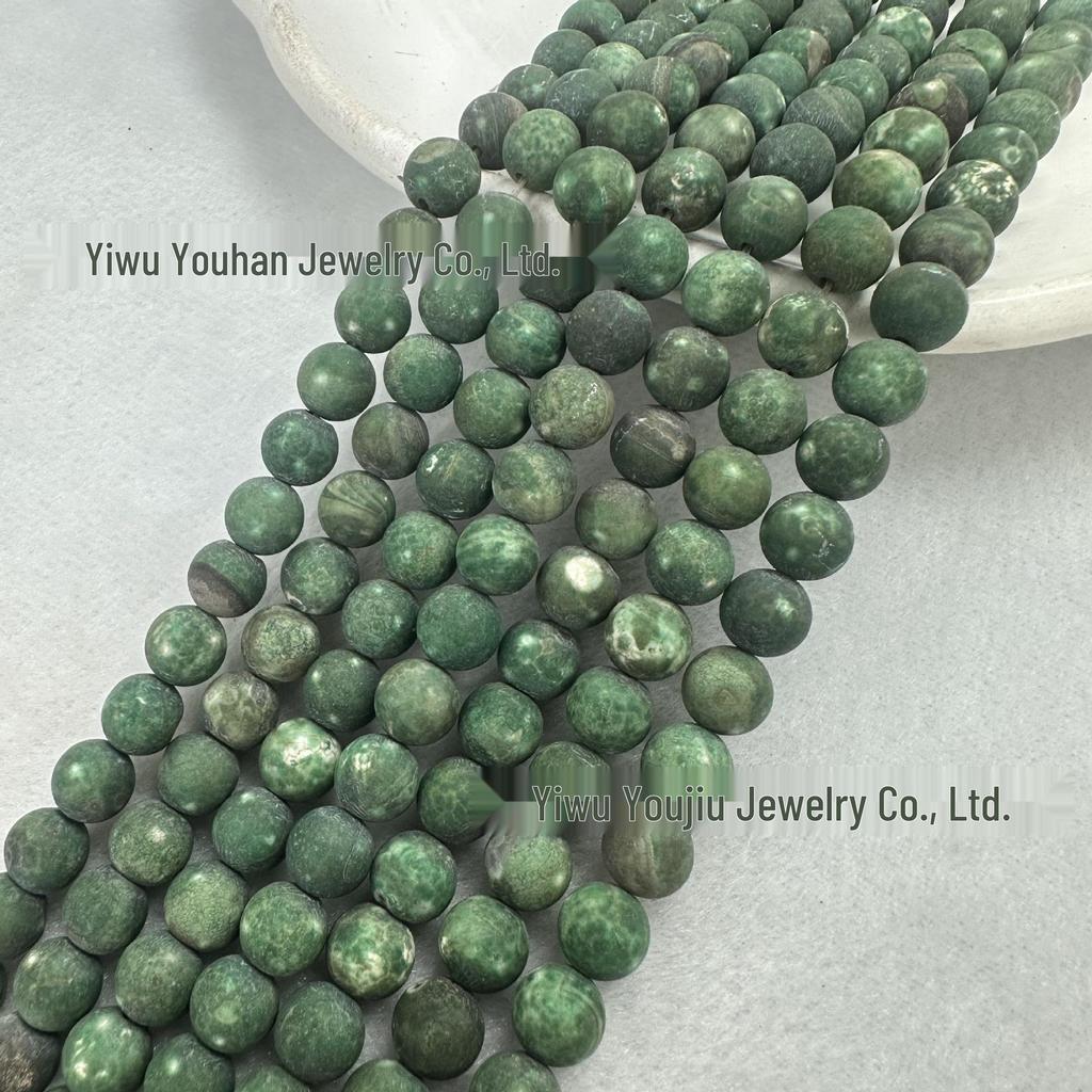 Retro Agate Round Bead String for DIY Bracelets and Necklaces