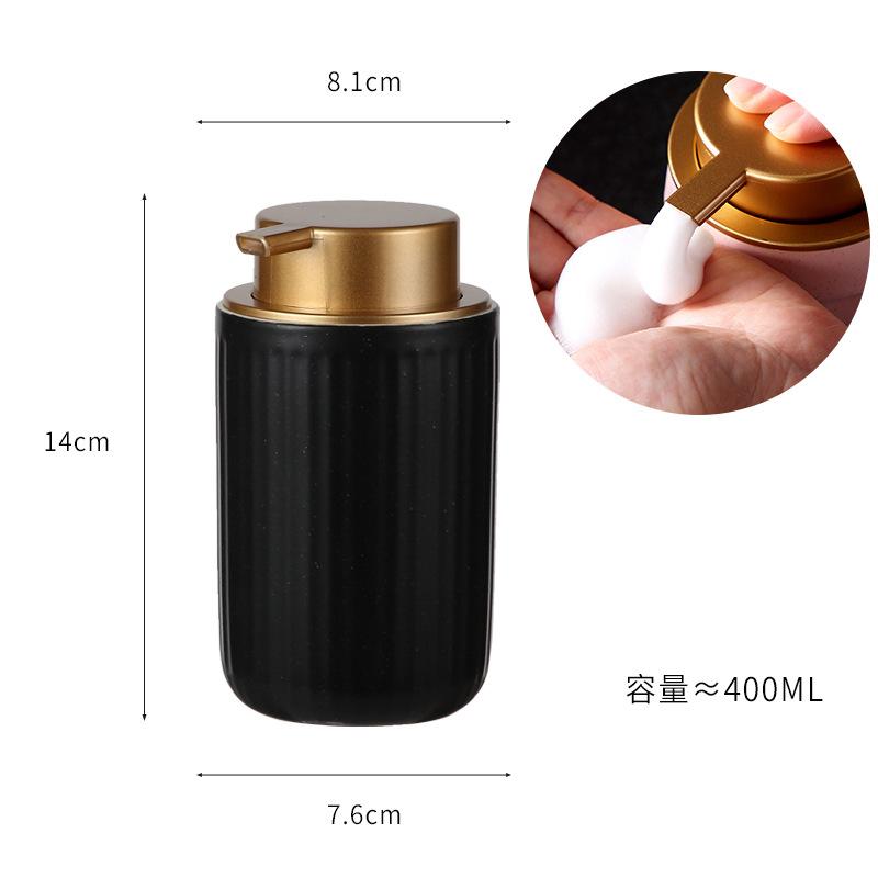 Ceramic press type bath gel bubble bottle hand wash shampoo soap dispenser bathroom accessories household liquid lotion bottle