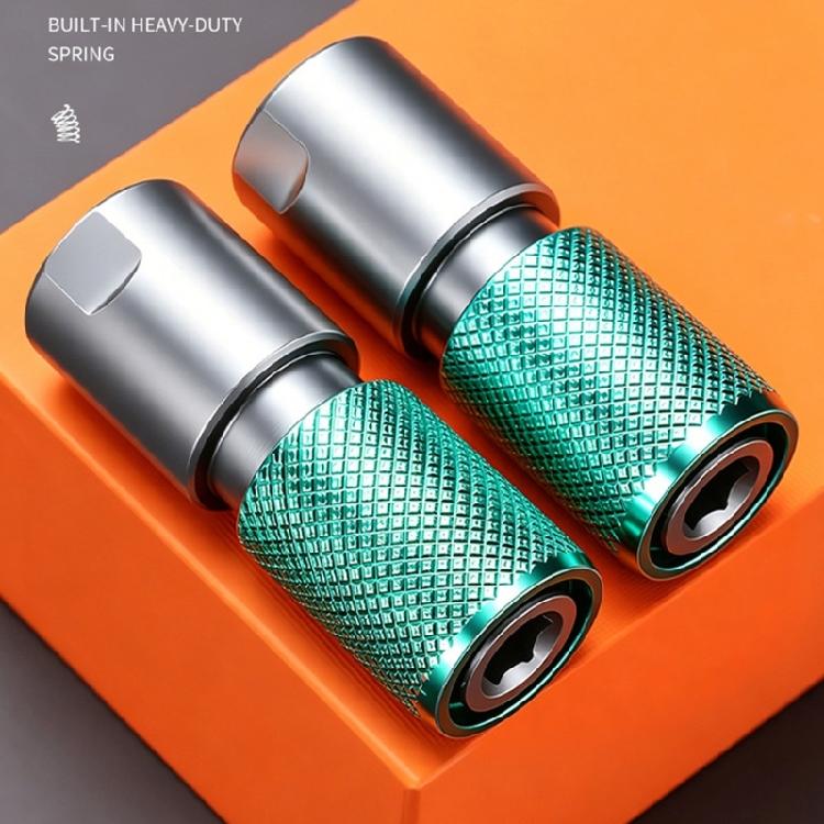 Metal Drill Bit Conversion Head with Knurled Sleeve for Household Repairs, Assembly Work and General Tool Use Daily