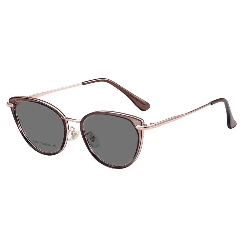 Classic Fashion Cat Eye Photochromic Women'S Presbyopia Glasses Outdoor Luxury Photochromic Men'S Farsightedness Sunglasses
