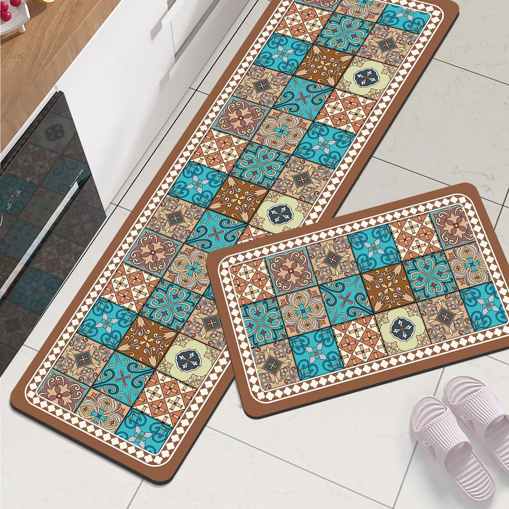 Nordic Foot Mats Kitchen Mat Waterproof Long Area Kitchen Rug For Living Room Hallway Bathroom Carpet Doormat Washable
