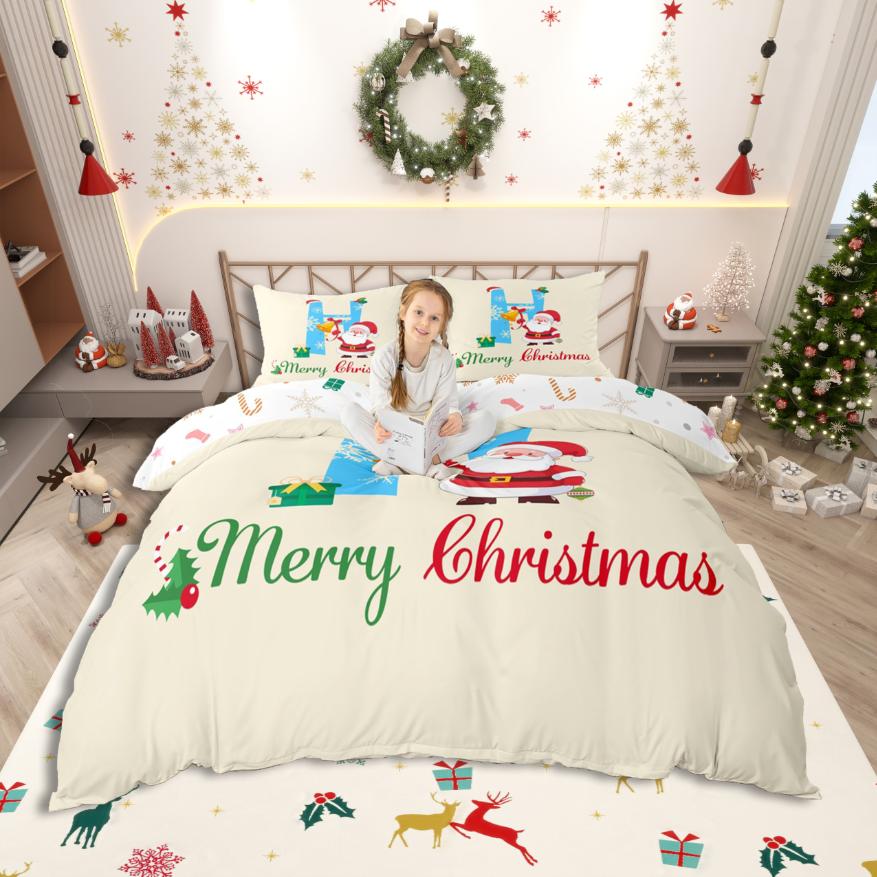 Comforter Homewish Colorful Letter Monogrammed Theme Bedding Setmerry Christmas Bed Set For Girls Boys