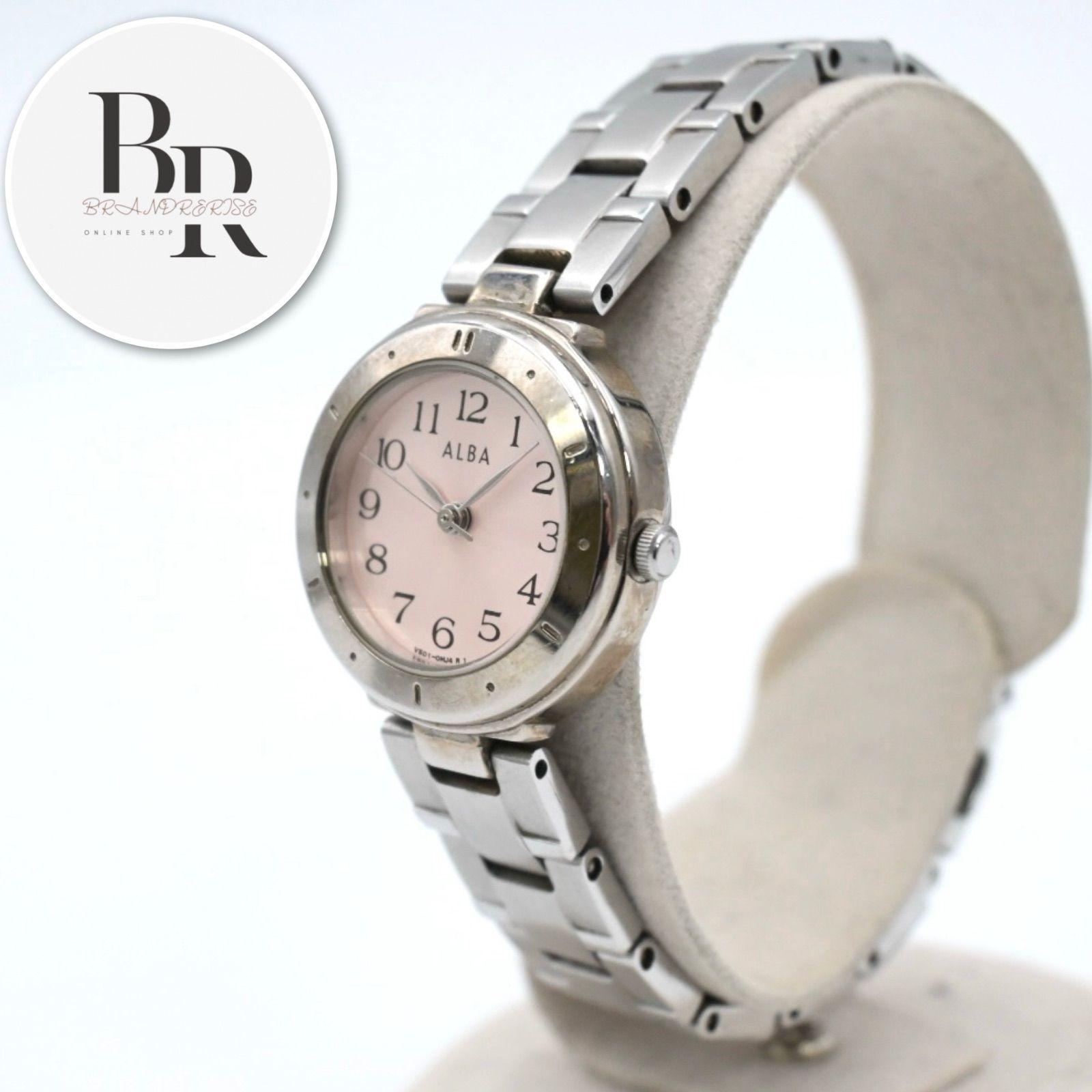 [New battery] SEIKO Alba V501-0DW0 pink dial ladies watch quartz