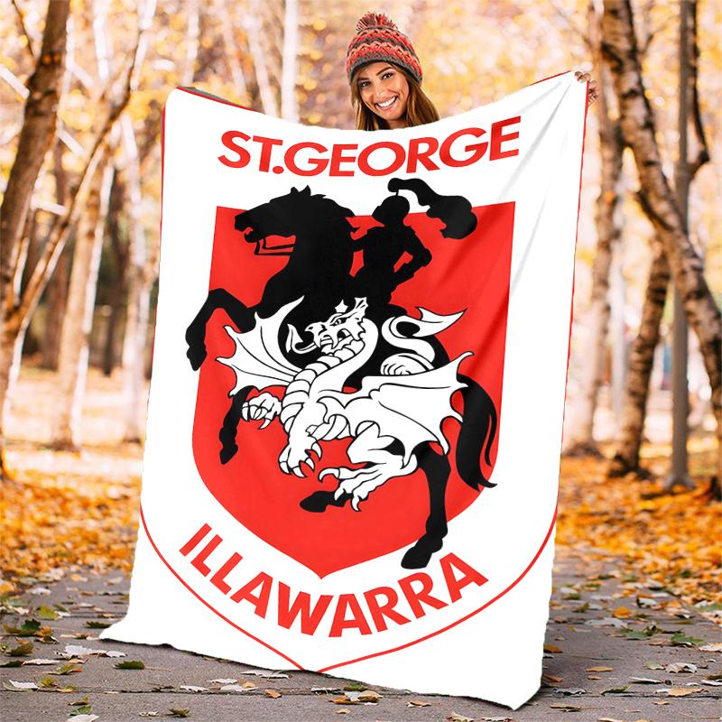 ST George Illawarra Flannel Blanket Soft All-Season Throw, Design for Camping, Car Travel, Hiking Sofa, Bed, Office Perfect Gift for Parties