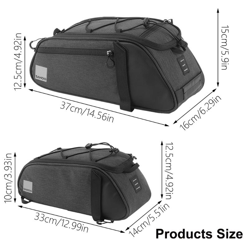 Waterproofs Bicycles Saddles Panniers Bag Bike Rear Rack Bag Cycling Trunk Bag for Outdoor Travel Commute Easily Install