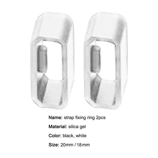 2Pcs Watch Strap Retainer Rings Replacement Soft Silicone 18mm/20mm Keeper Hoop Loop Holder for Garmin Vivoactive/Vivomove/Fenix 5S 5S Pro 6S 6S Pro