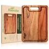 Wooden Chopping Board for Kitchen Vegetable Cutting Board with Juice Groove Seasoned Acacia Wood Naturally Antibacterial Anti-warp