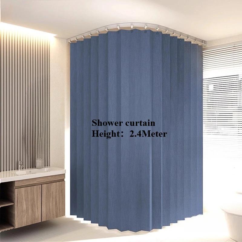 Set flexible Track Magnetic Folding Partition Curtain Bathroom Waterproof Arc-shaped Shower Curtain U-shaped Partition Curtain