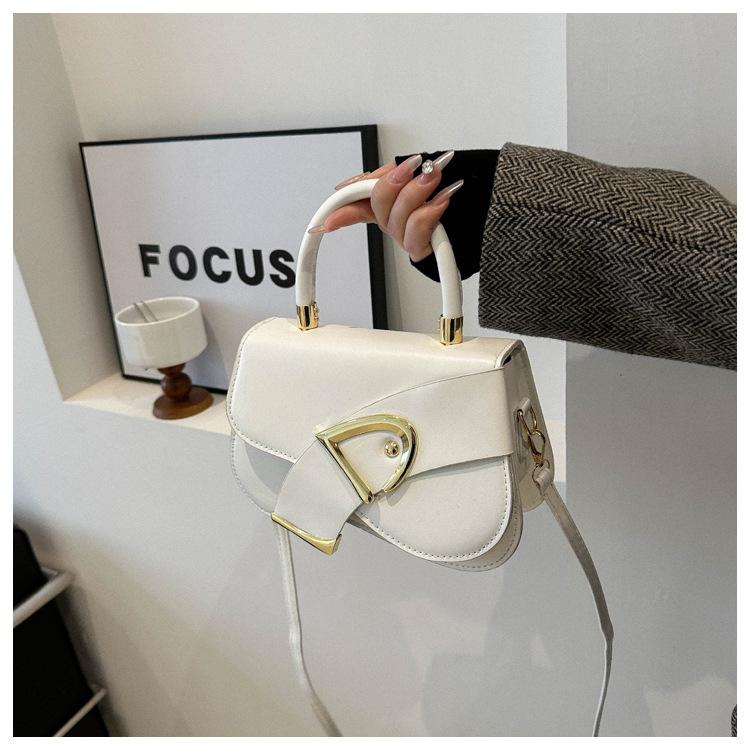 Trend Niche Design Versatile Small Square Bag Women's Bag 2025 Foreign Style Solid Color Simple Wind High Texture Oblique Span Handbag