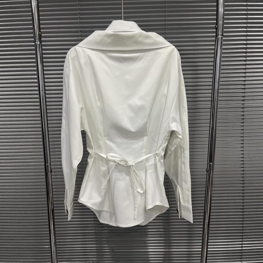 2025 Autumn/Winter Korean Slim Fit Casual Round Neck Stylish Women's Shirt