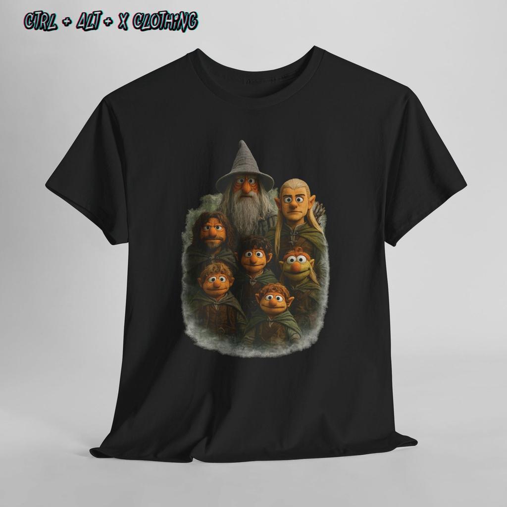 Signore degli Anelli Muppets Gandalf Frodo Legolas maglietta divertente compagnia LOTR t-shirt