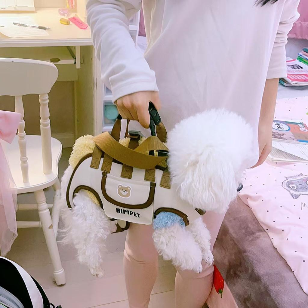 Dog Travel Backpack With Breathable Nylon Material For Small Pets Suitable For Outdoor Adventure