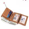 Men’s PU Leather Bifold Wallet RFID Blocking Short Wallet Multi Card Slot Coin Pocket ID Window Casual Business Wallet for Men
