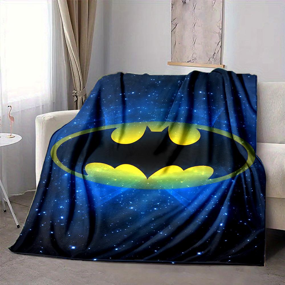 1pc Batman Universe Flannel Throw Blanket Lightweight Soft Warm All Season Blanket for Sofa, Bed, Travel, Camping L1024213 80x120cm
