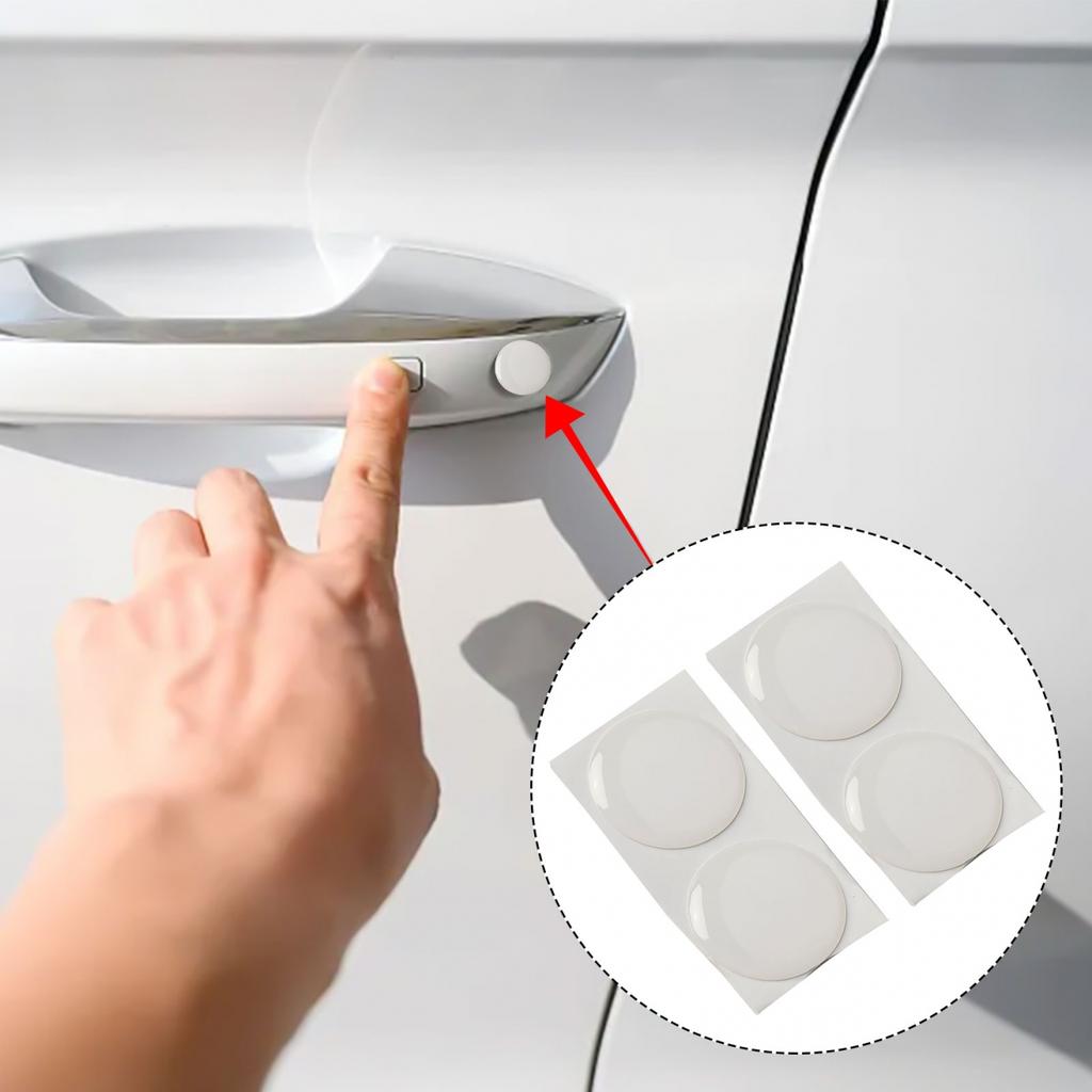 Adesivo Preto de Trava de Porta Decoração de Carro Fibra de Carbono