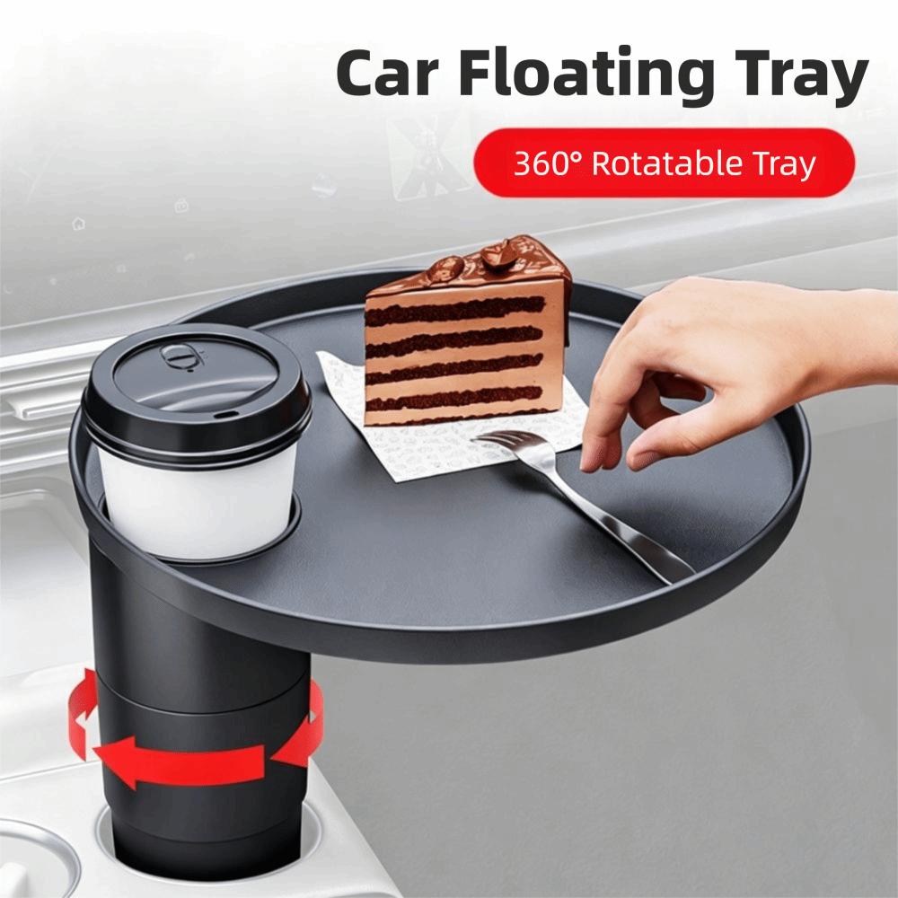 Round Car Cup Holder Tray Multifunctional Vehicle Cup Holder Side Table Car Cup Tray