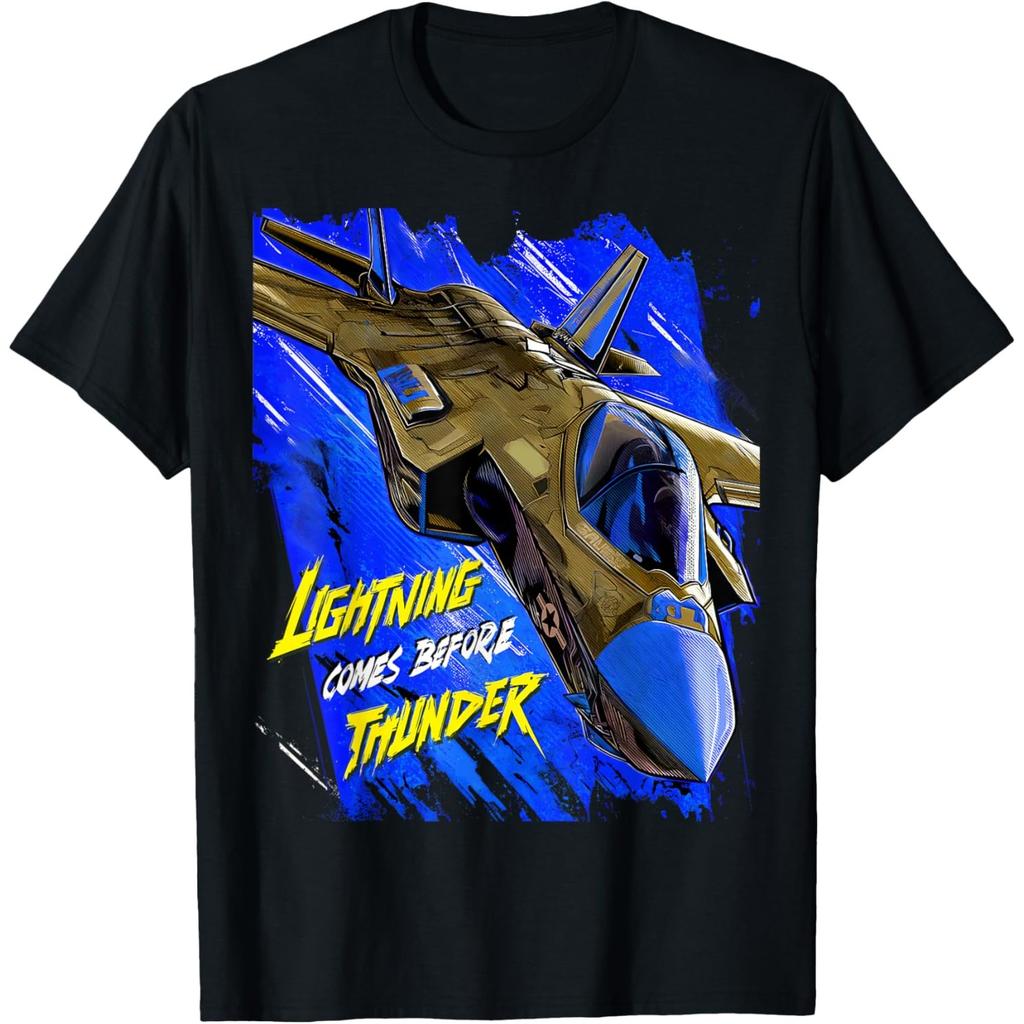 Stealth Fighter Jet Graphic Tshirt Men Casual Crewneck Cotton Print Tee