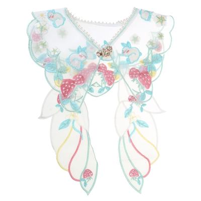 Fairy False Collar Lace Shawl Wrap Yunjian Collar Detachable Embroidery Hanfu Floral Decorative Chinese Yunjian Studded