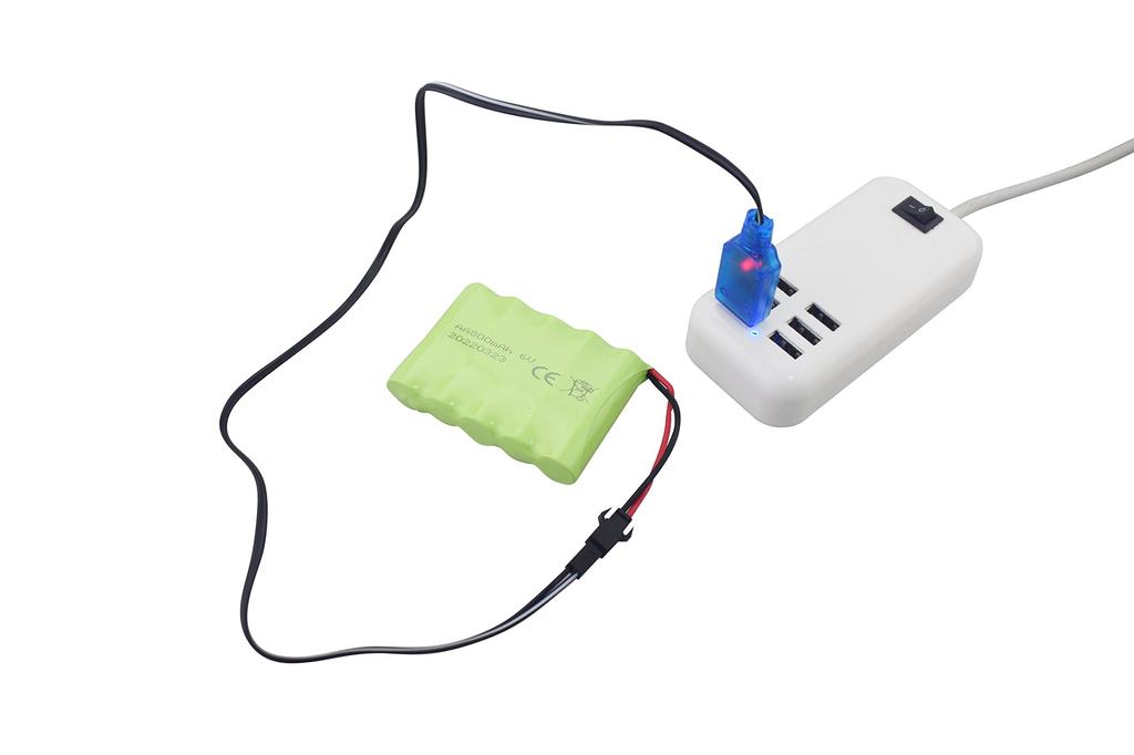 2pcs AA 6.0V 800mAh Rechargeable RC Toy Car with SM2P Plug for RC Truck Stunt Car Excavator Toy Car and USB Charging Cable