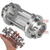 1.5" Tri Clamp Clover Flow Sight Glass Diopter Fit 38mm Pipe OD SUS 304 Stainless Steel Straight Pipe Sight Glass
