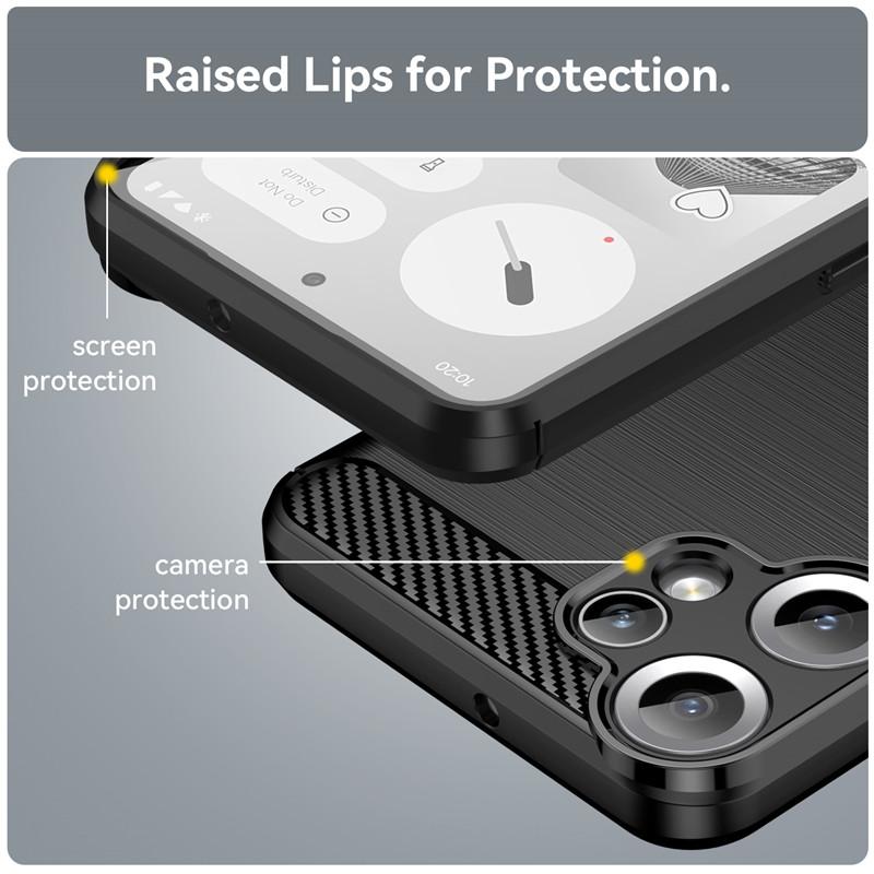 For Nothing CMF Phone 2 Pro Case For Nothing CMF Phone 1 2 Pro Cover Carbon Fiber Shockproof Silicone Bumper For CMF Phone 1