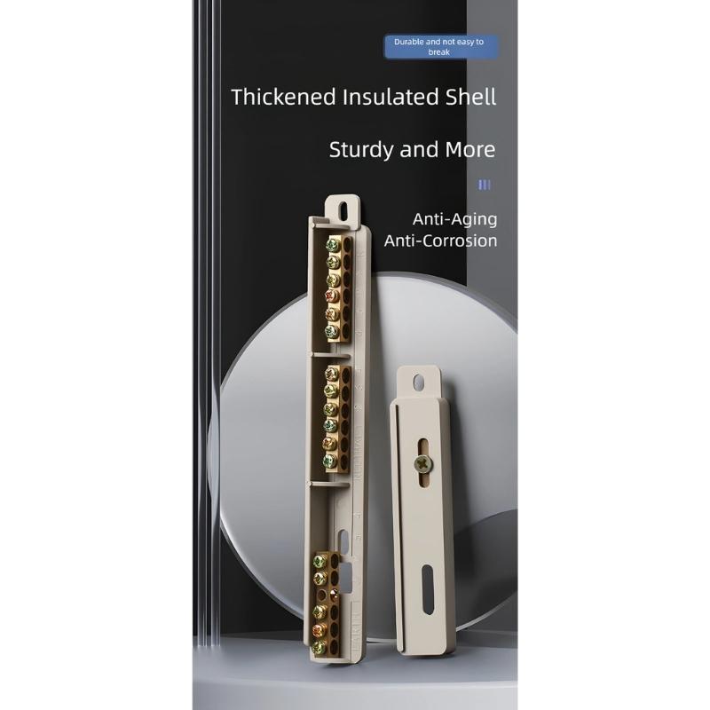 Wire Screw Connector Brass Grounding Terminals Block High Conductivity Grounding Rod For Home Electrical Projects