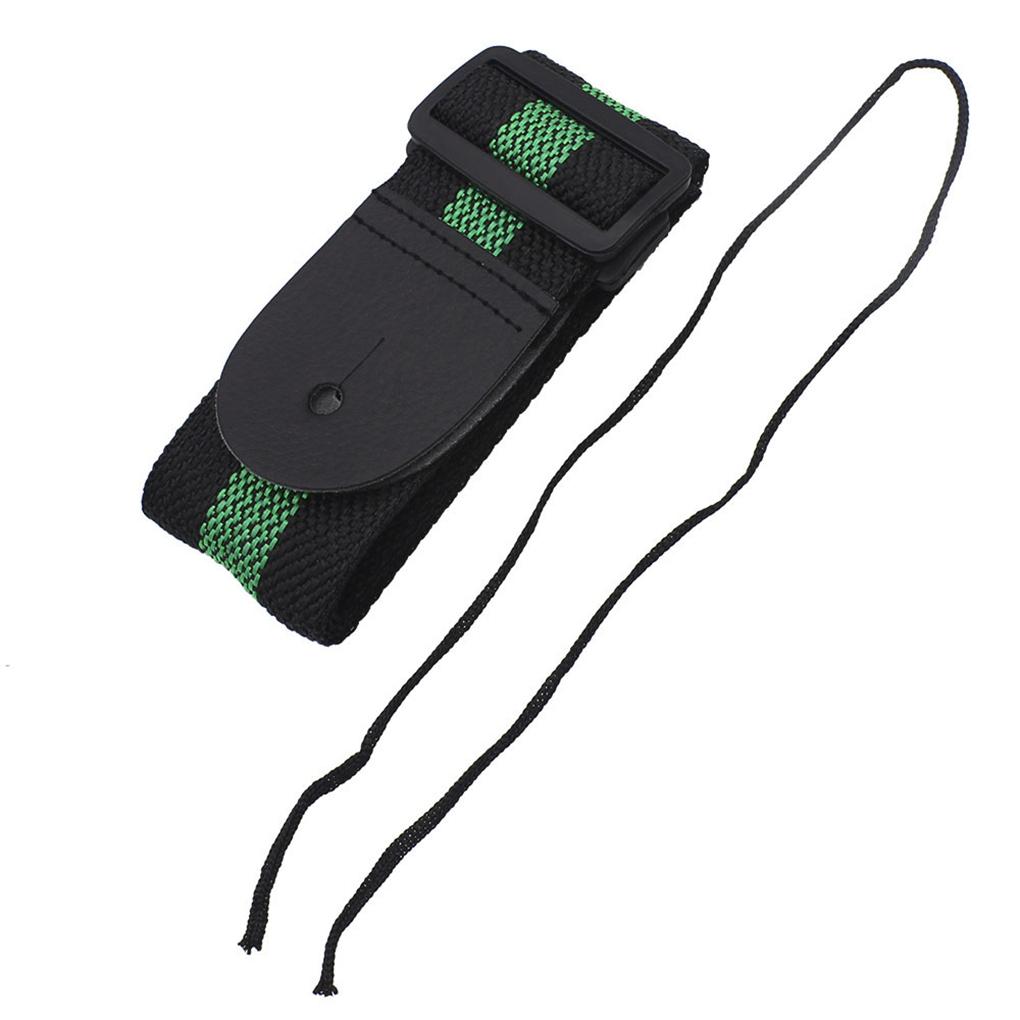 Durable Adjustable Nylon Vintage Stripes Acoustic Electric Guitar Strap Woven Fabrics Ends Strap
