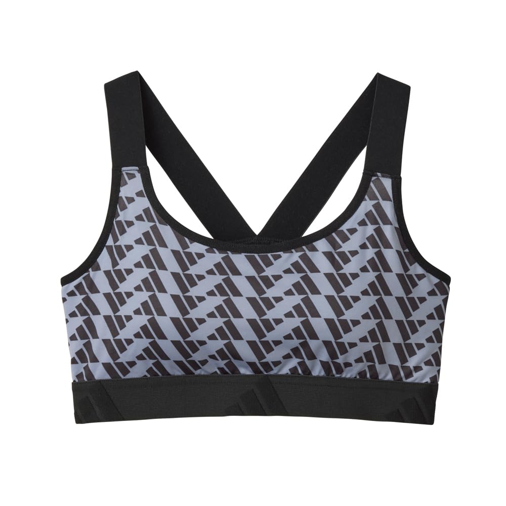 Adidas AP8355 Comfortable Quiet Size L Women's Half-Top Bra, Sweat-Wicking, Quick-Drying, Fit, Purple,