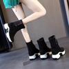 Martin boots women's autumn and winter new thick-soled inner height increase women's shoes versatile casual elastic socks boots