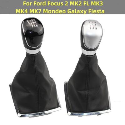 Gear Shift Knob Gaiter Boot Cover 5/6 Speed For Ford Fiesta MK7 Focus MK2 FL NK3 C-max FL B-max S-max Galaxy MK3 Kuga Transit