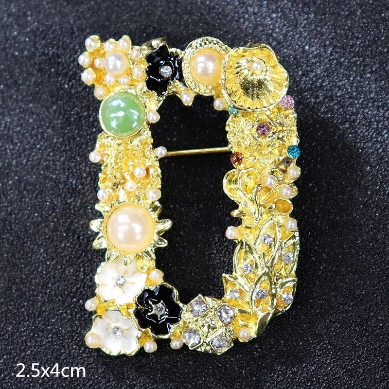 Genuine Professional Amasht Brooch Retro High-end Temperament Luxury Pearl Diamond Pin Women's Suit and Accessories