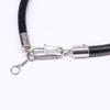 CELINE 460ZW3BLM Soleil calfskin and rhodium-finish brass Bracelet Silver / BlackUsed