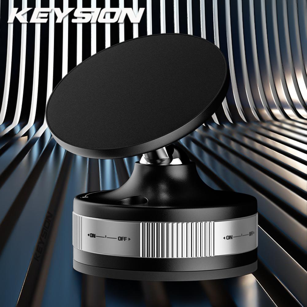 

KEYSION вакуумный магнитный автомобильный держатель для мобильного телефона универсальная присоска подставка для зеркала MagSafe для iPhone Xiaomi Samsung Huawei чёрный