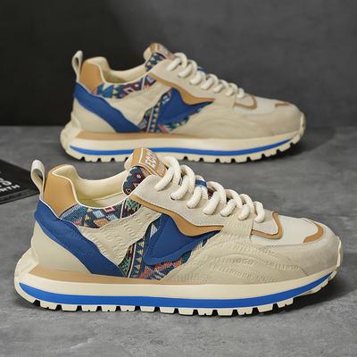 Heiß verkaufender beiger Herren-Freizeitsneaker Mode Patchwork Designer Schuhe Herren Low-Cut Bequemer Chunky Sneaker Herren Freizeitschuhe