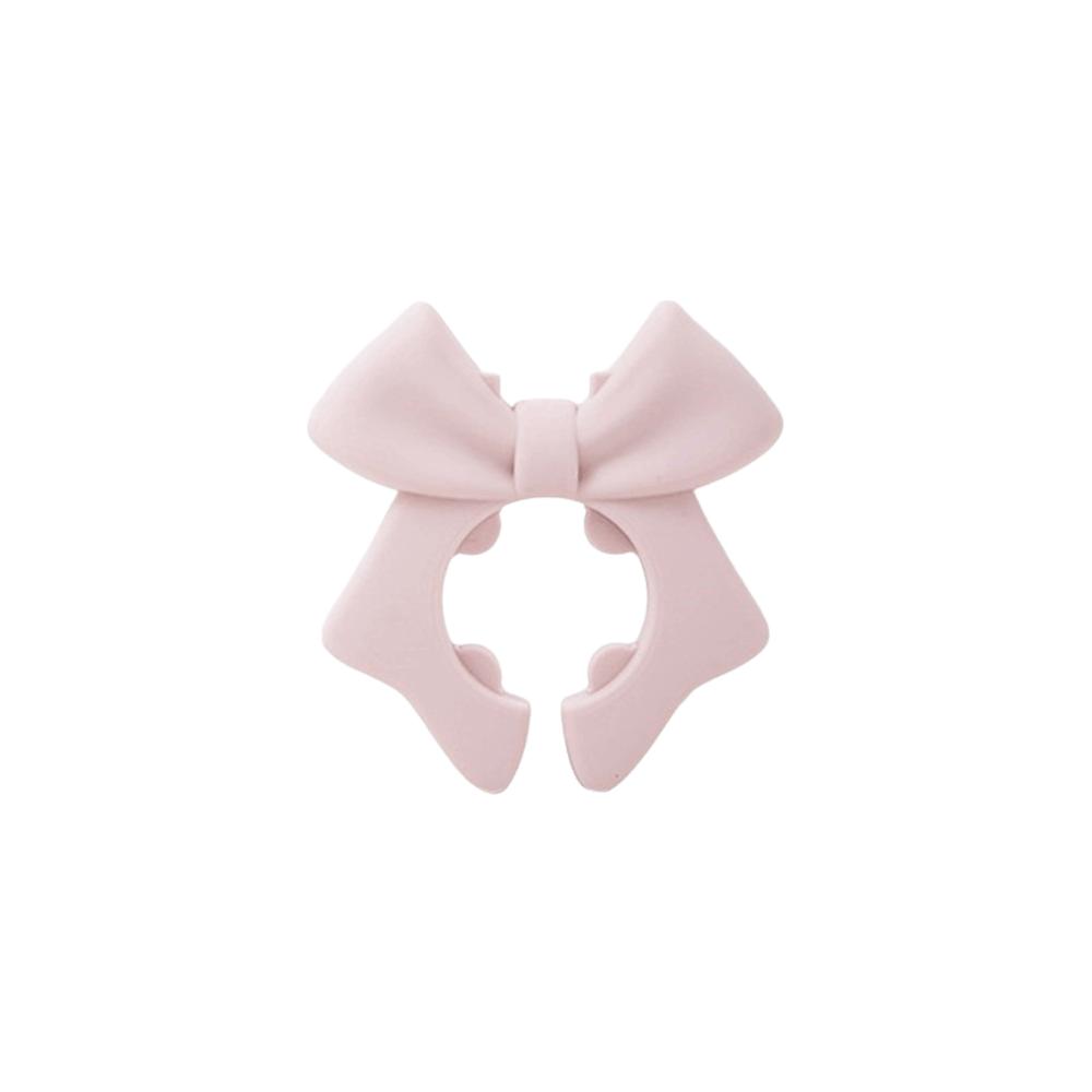 Bow-knot Silicone Spoon Holder Silicone Construction Pan Clip Rack Convenient Spoon Rest  Cooking