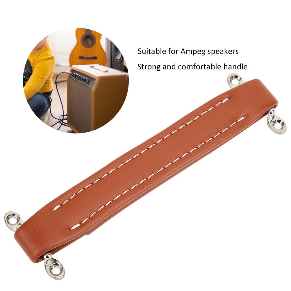 Amp Handle Rough Textured Embossed PU Leather Audio Accessory Orange for Guitar Speaker