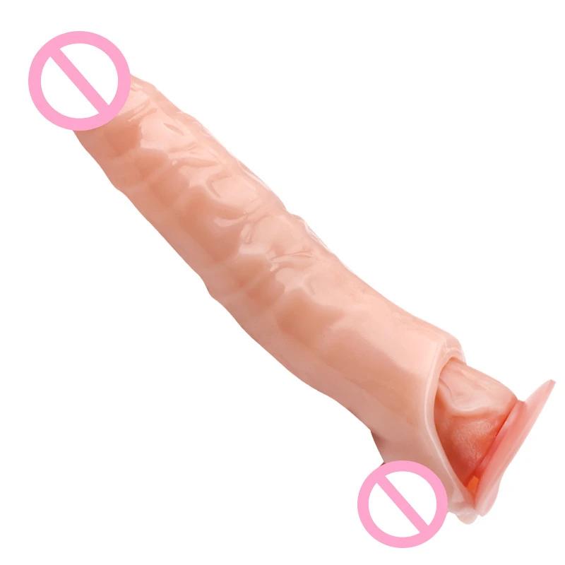 XXL 28cm Penishülle für Männer Penisvergrößerung Produkt Extender Hülle Silikon Sex Werkzeug Spielzeug Capa Peniana Dildo Hombre Funda Big Pene
