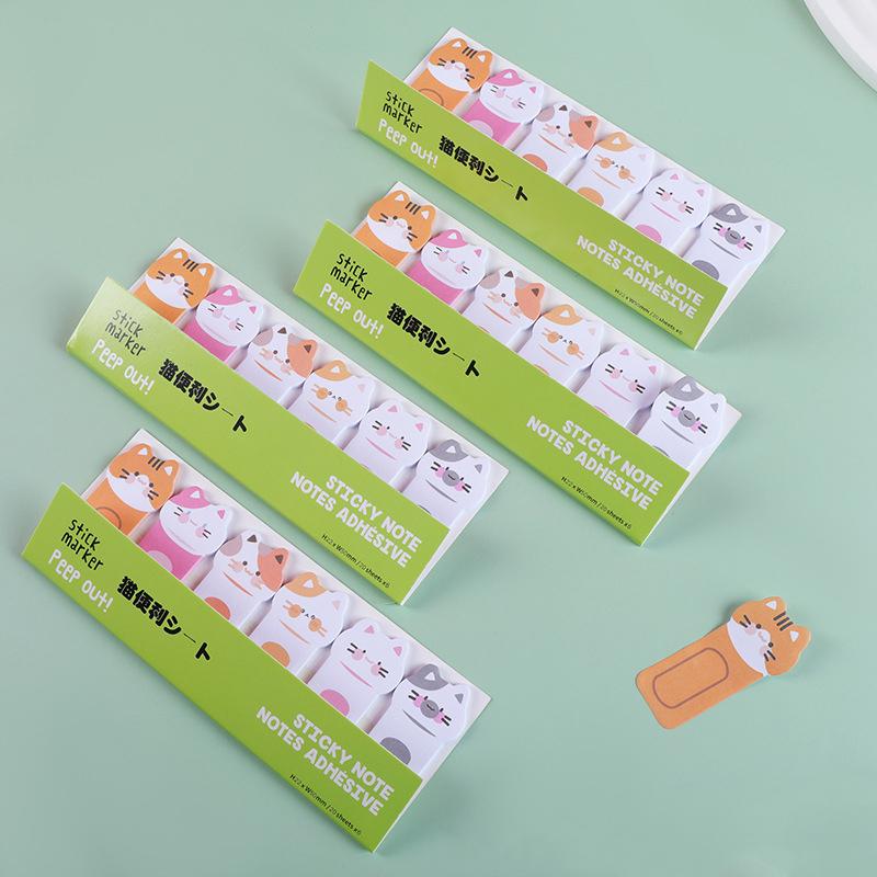 1 sztuka Kawaii Artykuły Papiernicze Kreskówkowe Zwierzęta Notatnik Zakładki Flagi Zakładki Indeksowe Karteczki Samoprzylepne Naklejki z Papieru Etykietowego