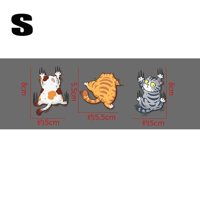 3pcs Climbing Cats Pet Cat Car Stickers Animal Styling Funny Decoration DIY Vehicle Body Creative Decals Decor Auto Accessories