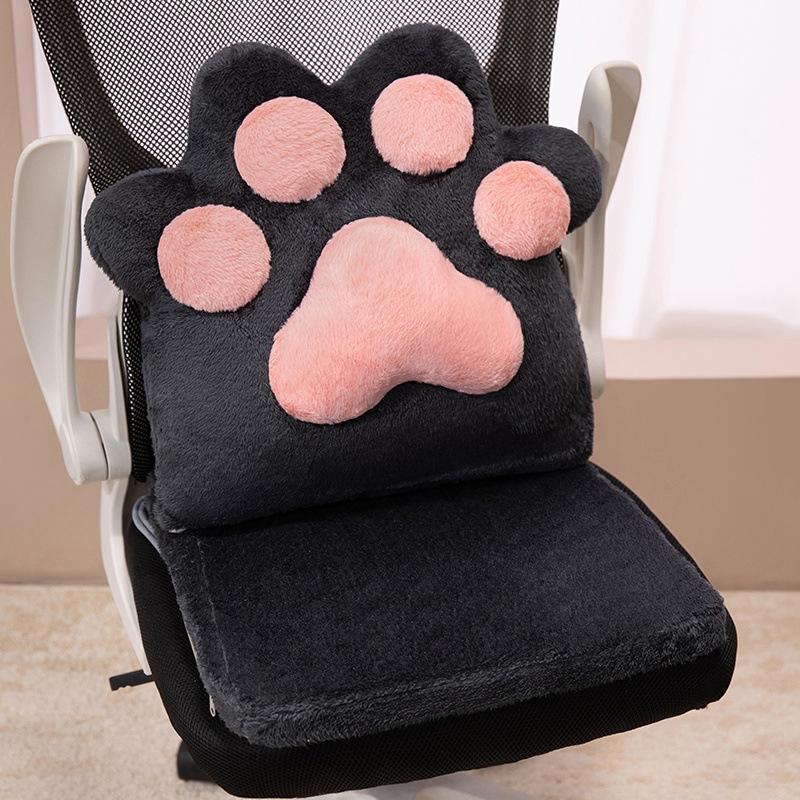 

Removable and washable cat claw one-piece seat cushion dual-purpose office one-piece chair cushion seat cushion back cushion removable 40*40cm/0.8kg чёрный
