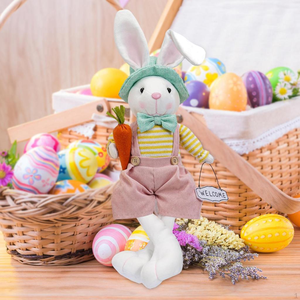 Easter Animal Doll Desktop Ornament ,Desk Table Decor ,Cartoon Bunny Figure for