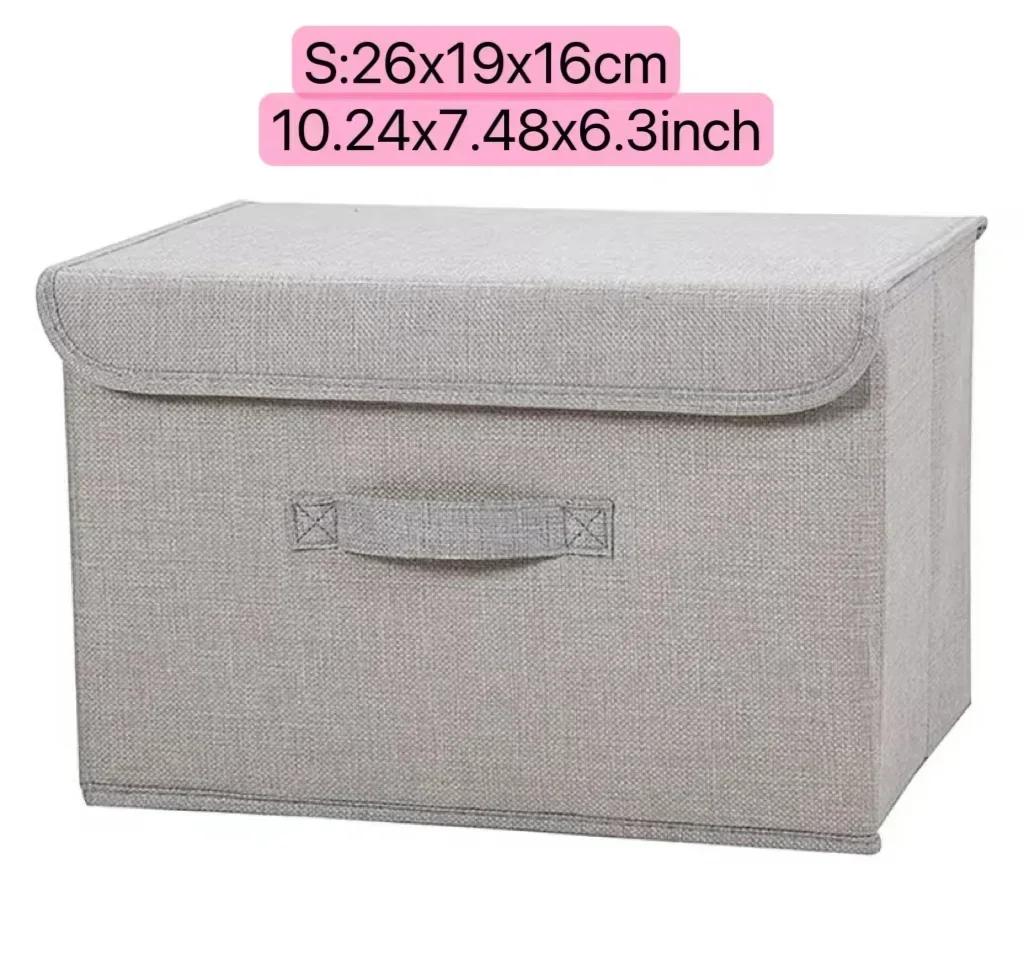 Collapsible Clothing Storage Basket with Lids Large-capacity Foldable Clothing Underwear Socks Storage Box for Storage Shelves