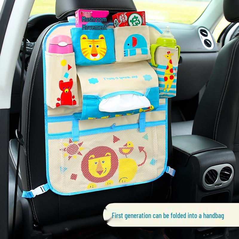 Korean Cartoon Car Seat Back Storage Bag for Kids